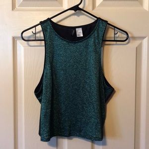 Green crop top